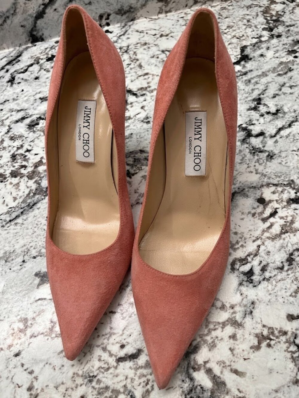 Jimmy Choo Pink Suede Pumps | Size 8